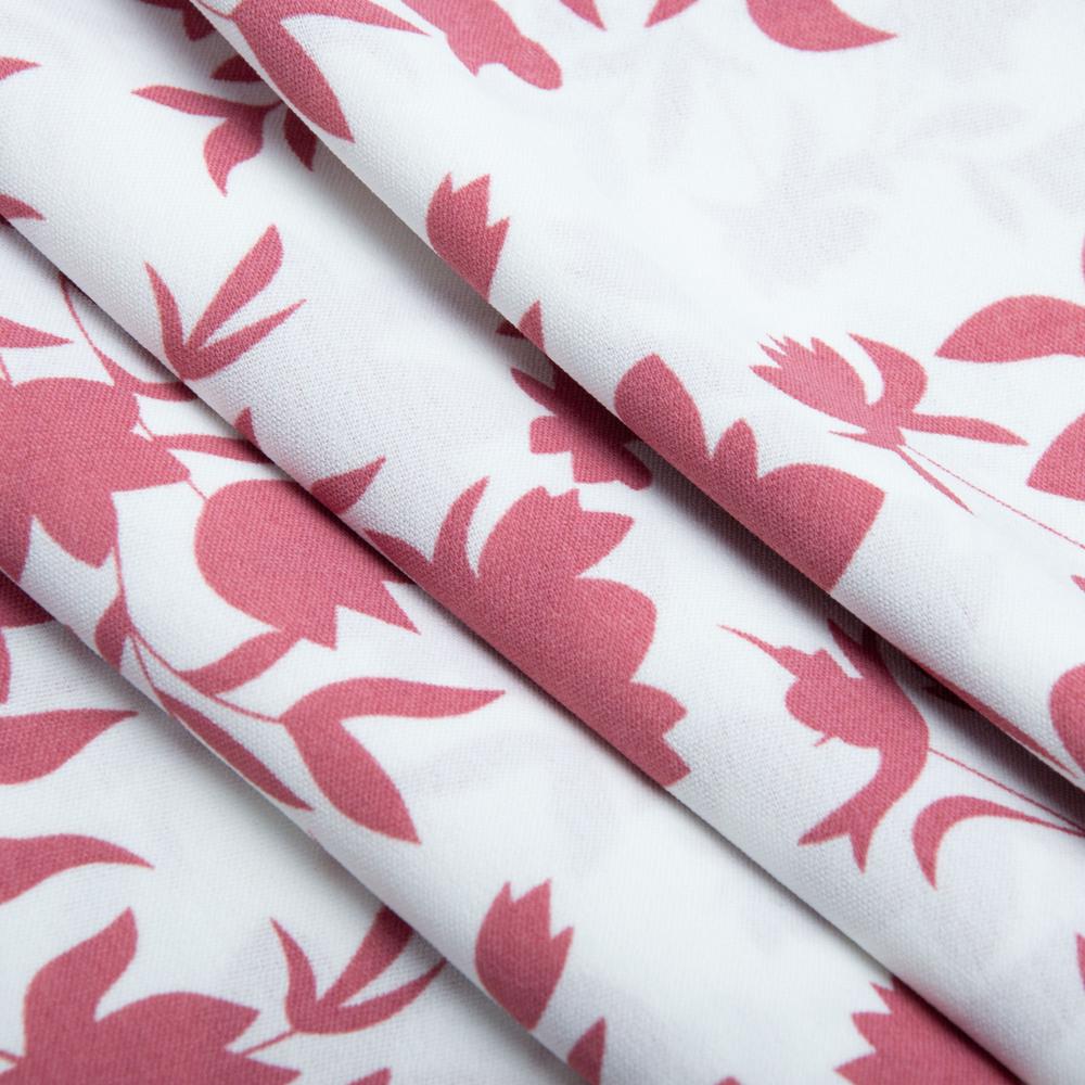 Ткань плательная креп Американский флора Пудра (22371)