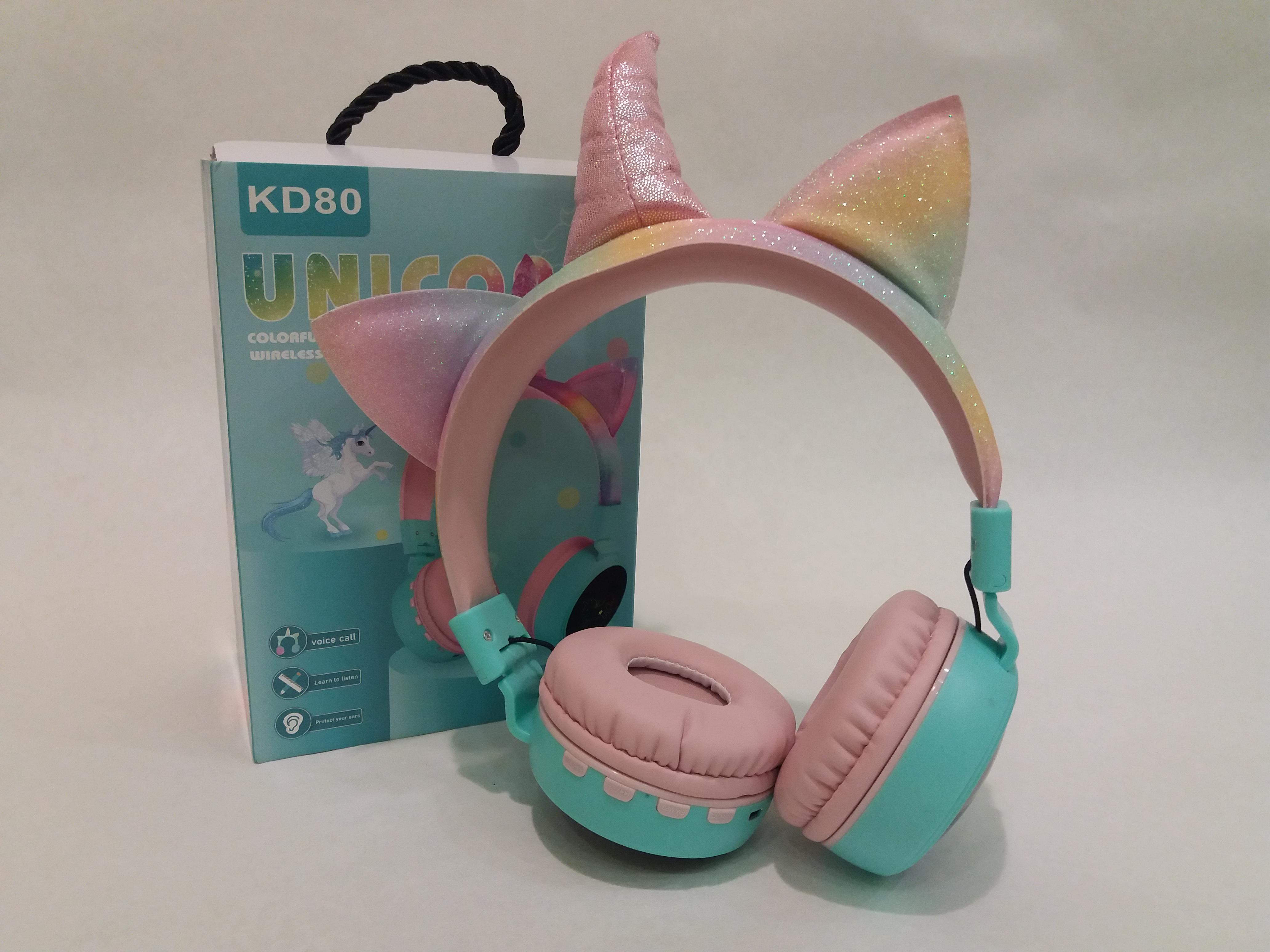 Наушники детские беспроводные Единорожки Bluetooth D80
