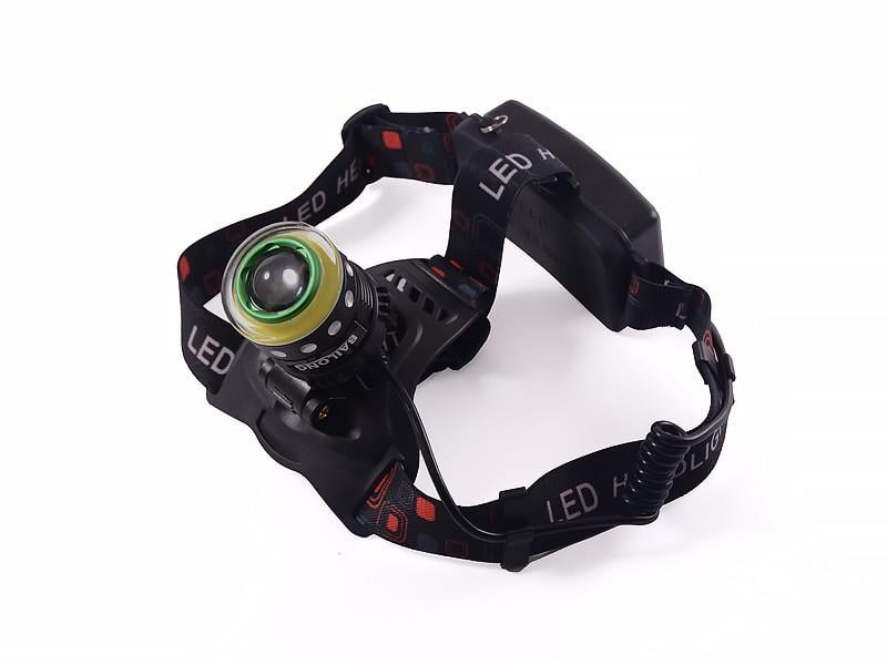 Фонарик налобный T105-T6+COB ЗУ 220/12 V 2x18650 zoom Box (4805)