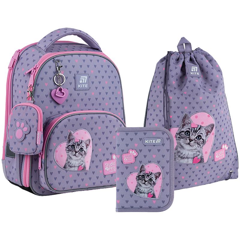 Шкільний набір KITE Education Studio Pets SET SP25-556M рюкзак/пенал/сумка