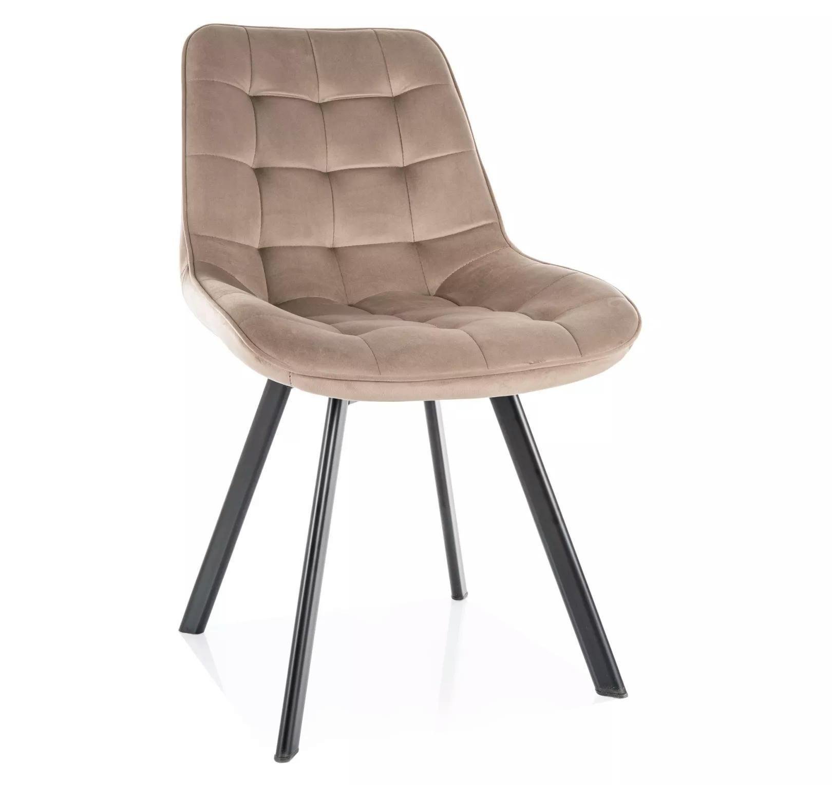 Стул кухонный Signal MONTI VELVET Черный/Темный-бежевый (BL.40MONTIVCCBE)