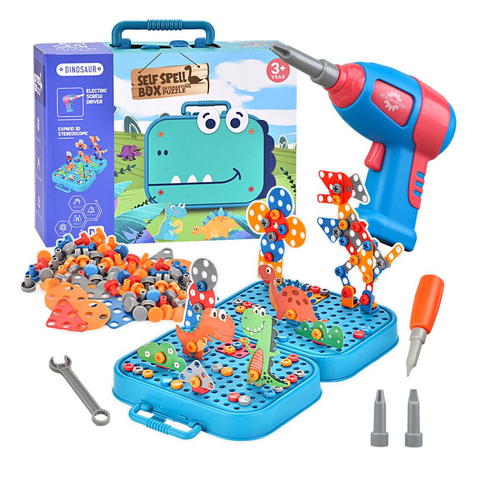 Конструктор дитячий іграшковий Набір інструментів з шуруповертом 351 дет. (INSDUN-1390)