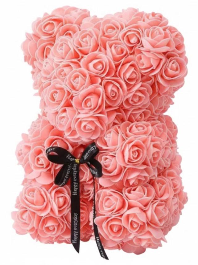 Мишка из роз Teddy Flower в коробке 25 см Нежно-розовый (2104618700)