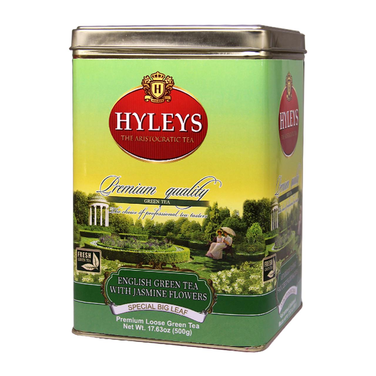 Чай зелений Hyleys з жасмином крупнолистовий жерстяна банка 500 г (4791045010043)