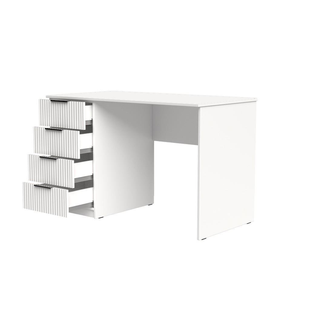 Стіл письмовий СП2 4Я SENAM 750х1300х500 мм корпус ДСП Білий фасад МДФ фарба RAL9003 Білий фрезерерування Плаше Грос - фото 4