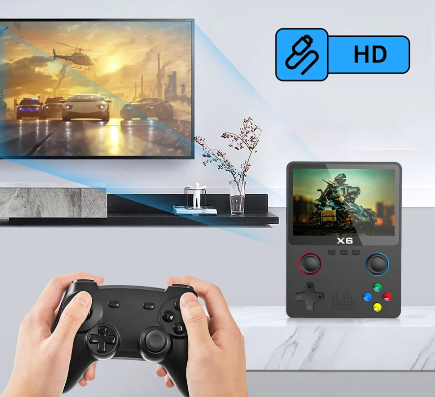 Ігрова приставка BOYHOM X6 IPS 3.5" вбудований акумулятор 2000 mah Чорний - фото 3