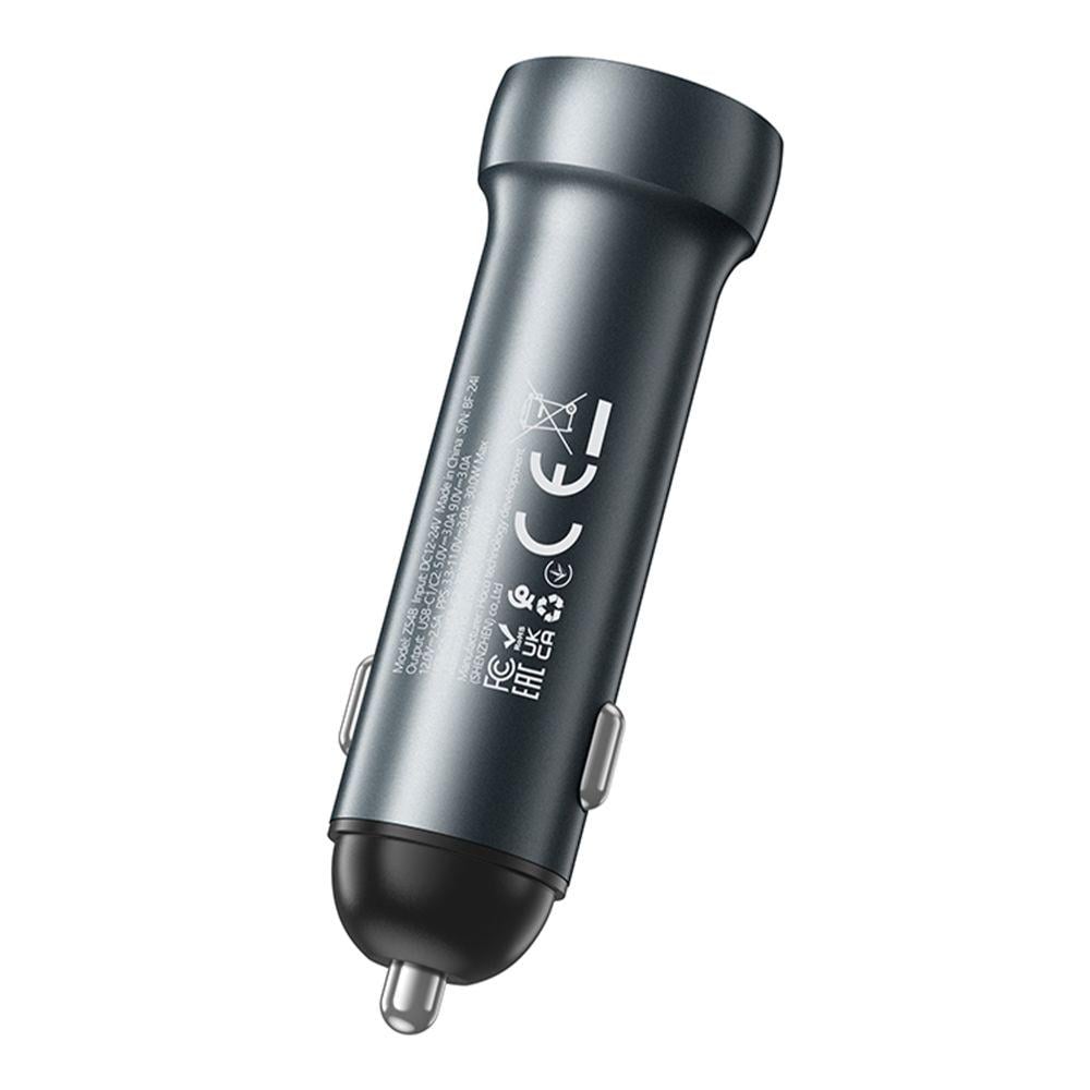Зарядний пристрій автомобільний Hoco Z54B 2USB-C PD60W/QC3.0 (28111618) - фото 5 Зарядний пристрій автомобільний Hoco Z54B 2USB-C PD60W/QC3.0 (28111618) - фото 5