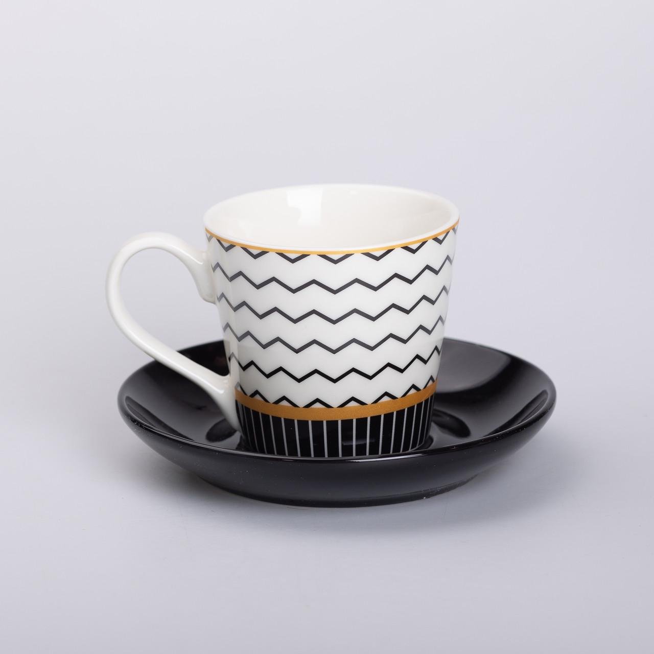 Чашка керамическая с блюдцем для чая и кофе 200 мл - фото 1 Чашка керамическая с блюдцем для чая и кофе 200 мл - фото 1