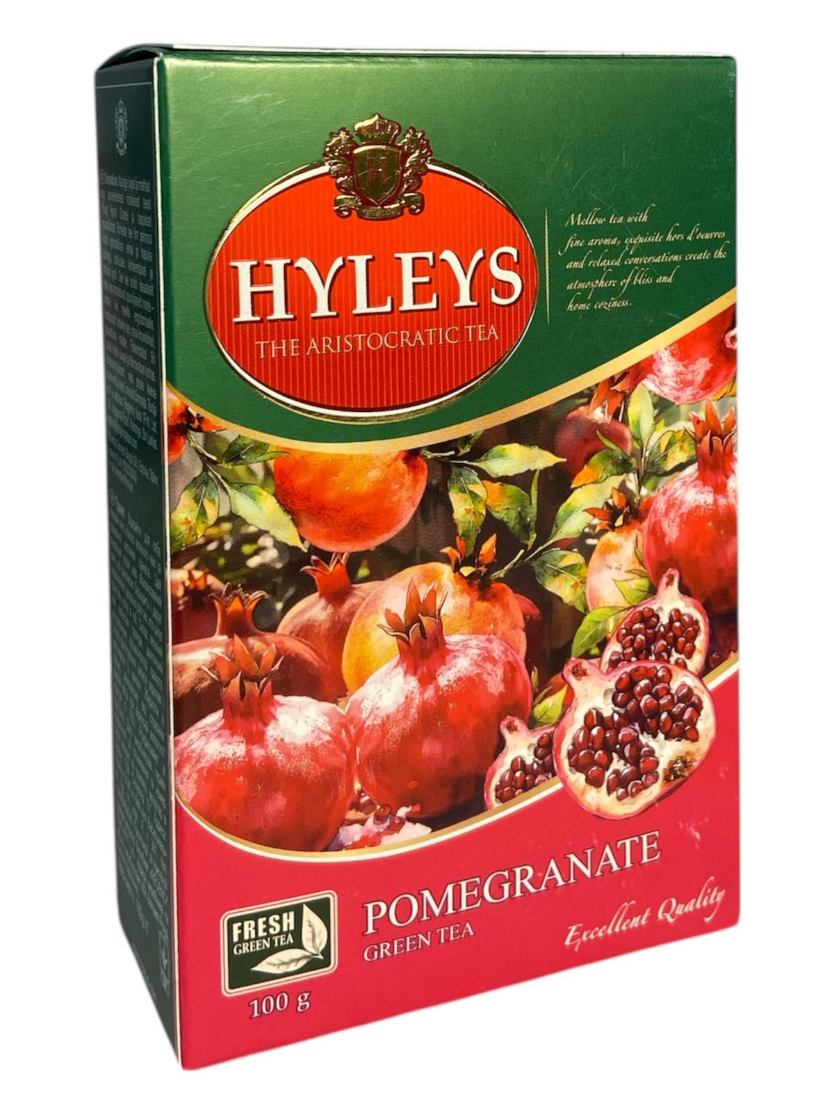 Чай Hyleys Зеленый крупнолистовой со вкусом граната (60919)