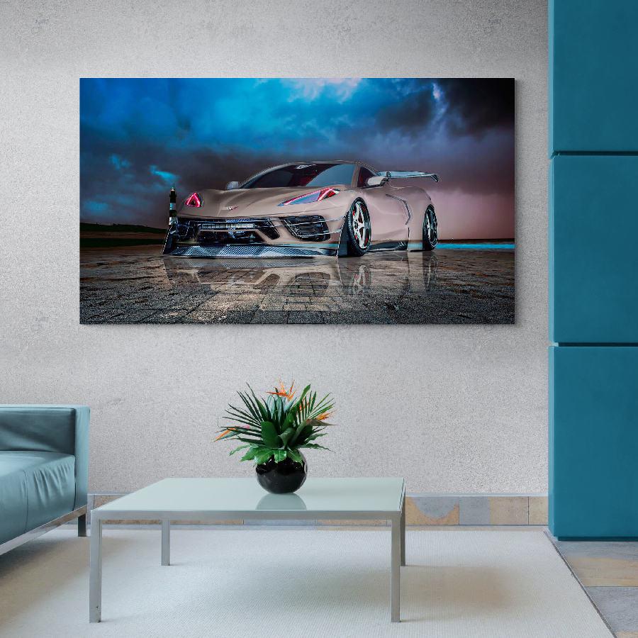 Картина на холсте HolstPrint Спорткар Sportcar 50х100 см