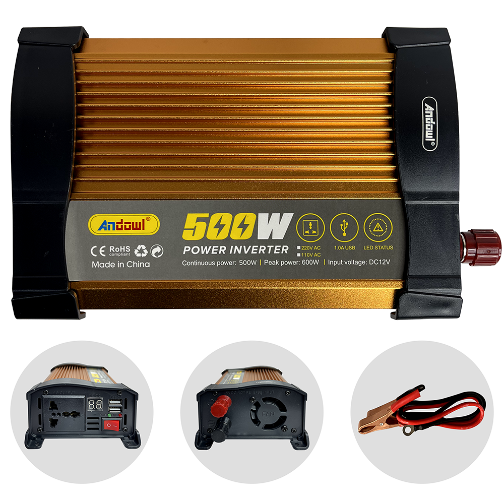 Автомобильный инвертор Andowl Q-KS500 с модифицированным синусом 500 Ватт 500 W (143) - фото 8