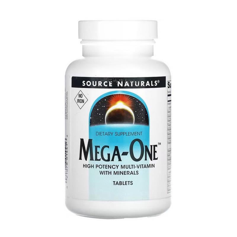 Мультивітаміни без заліза Source Naturals Mega-One No Iron 30 табл.