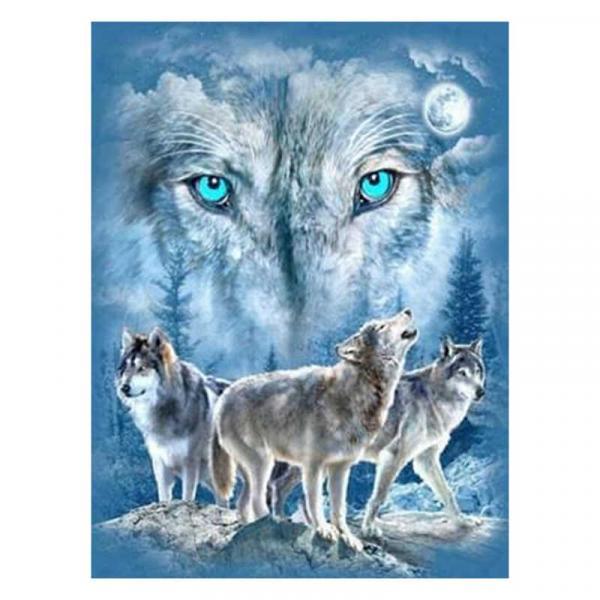 Алмазная мозаика TK Group Взгляд стаи 40х30 см с рамкой в коробке (GB77072-mt)