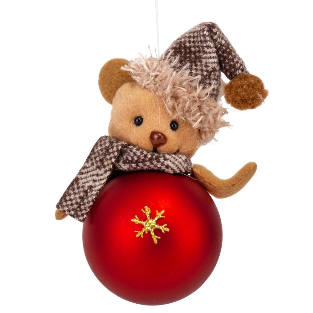 Іграшка на ялинку Elisey Тедді 12 см Пісочний (NH-106-K-162)