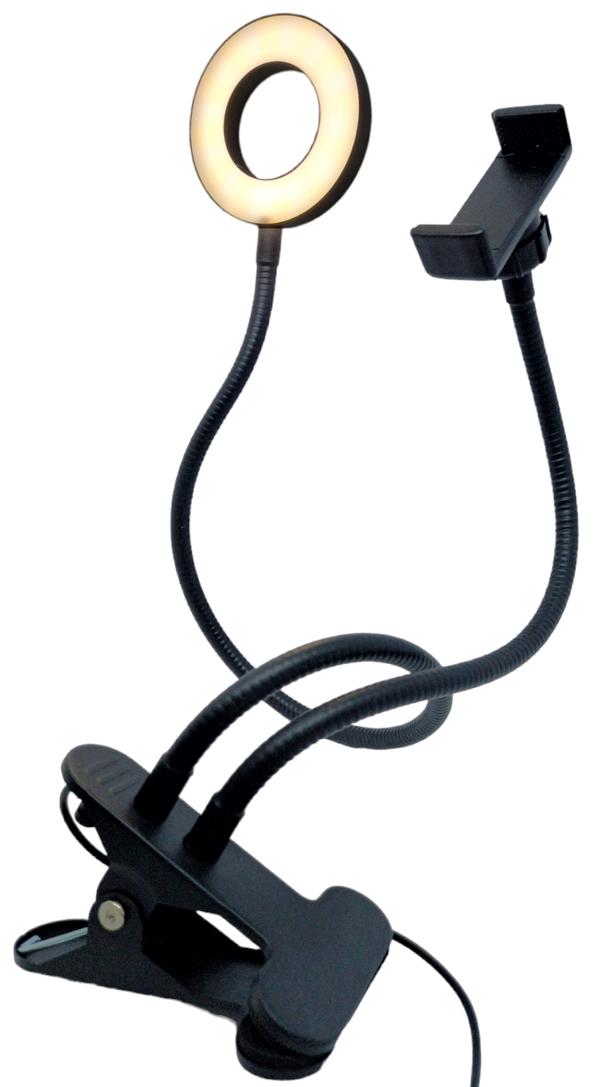 Лампа селфі LED 2в1 та кільце з тримачем для телефону і прищіпкою (10187821) - фото 3 Лампа селфі LED 2в1 та кільце з тримачем для телефону і прищіпкою (10187821) - фото 3