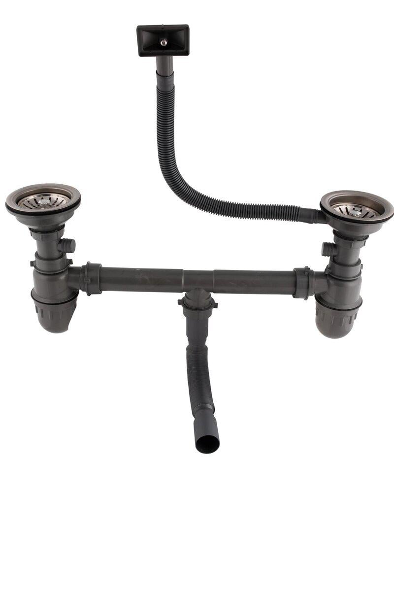 Евросифон двойной Platinum для моек из нержавеющей стали (PLTM-SP000004702)