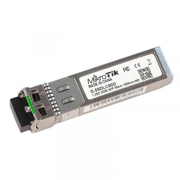 Інтерфейсний модуль SFP MikroTik S-55DLC80D 1,25G SM 80Km 1550Nm (577780)