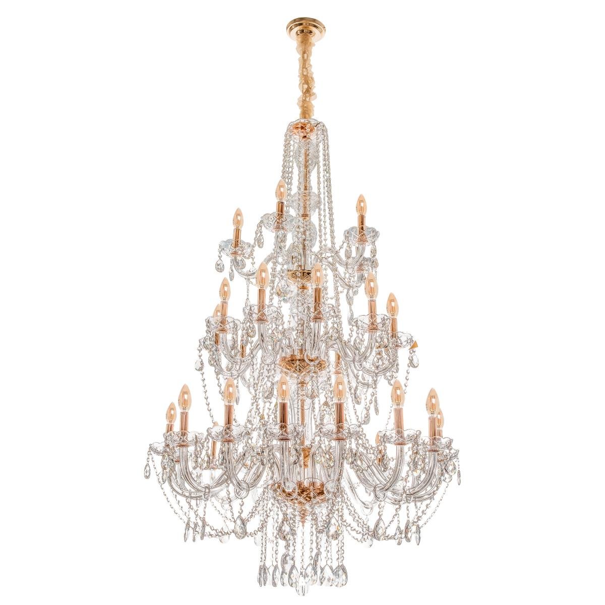 Люстра подвесная свеча классическая Brille BCL-712S/30 E14 CL