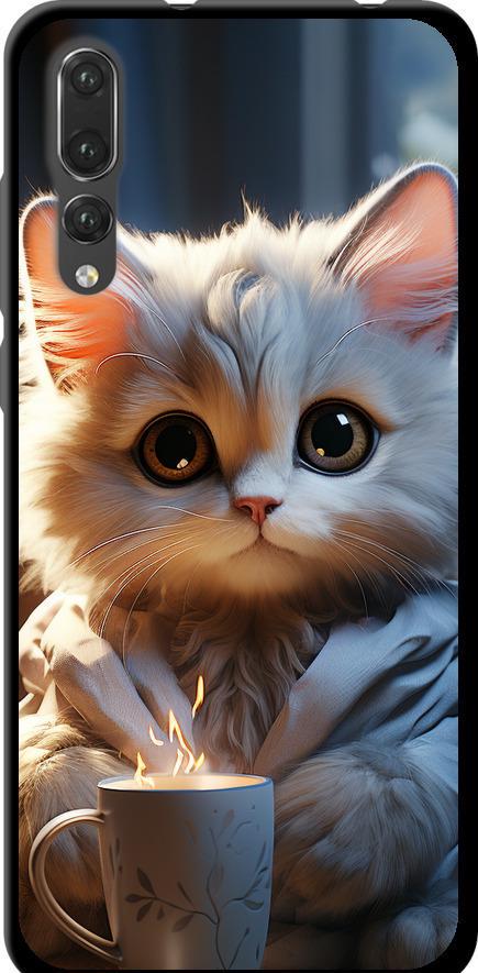 Чехол на Huawei P20 Pro White cat (5646b-1470-42517)