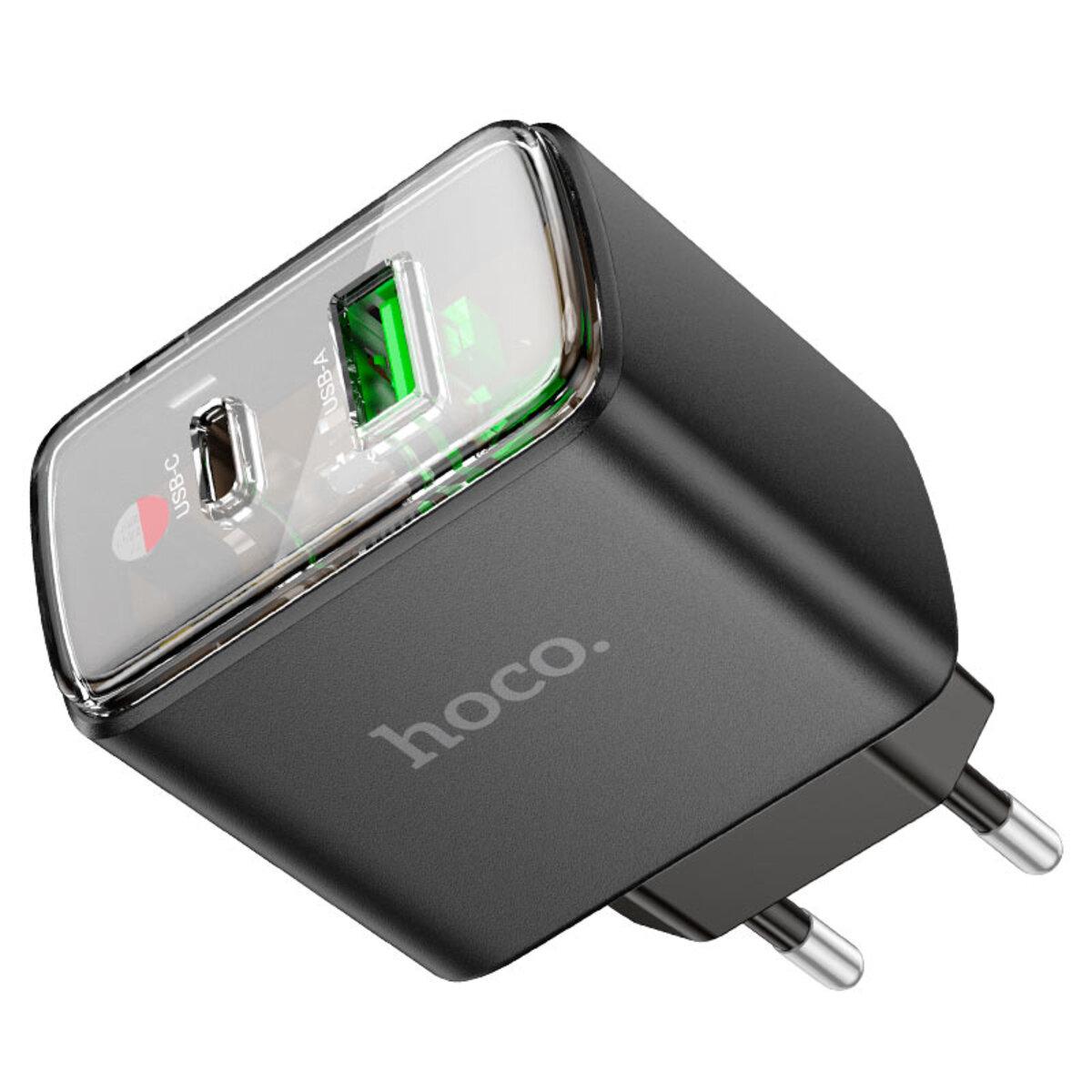 Зарядний пристрій Hoco Smart charger CS42A 30 Вт USB USB-C Black (25173643) Зарядний пристрій Hoco Smart charger CS42A 30 Вт USB USB-C Black (25173643)