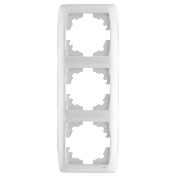 Рамка Viko Carmen тройная для розеток вертикальная Белый (20987-е)
