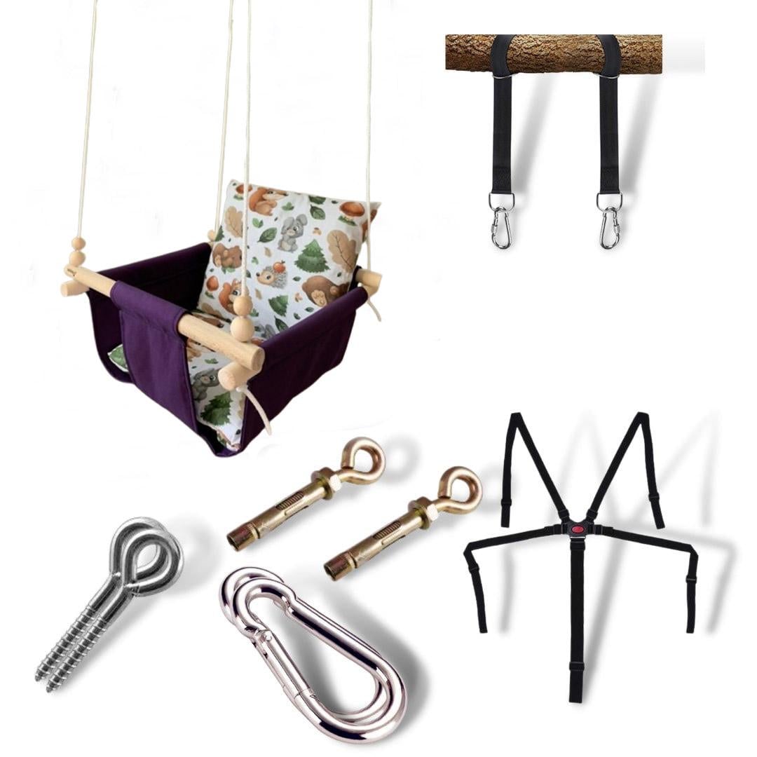 Детская качеля Infancy Лесные Фиолетовый (9673178)