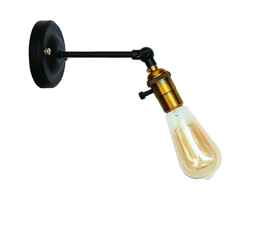 Бра Levistella Lofty подовжене з патроном AMP19 Чорний/Золотий (1963530295)