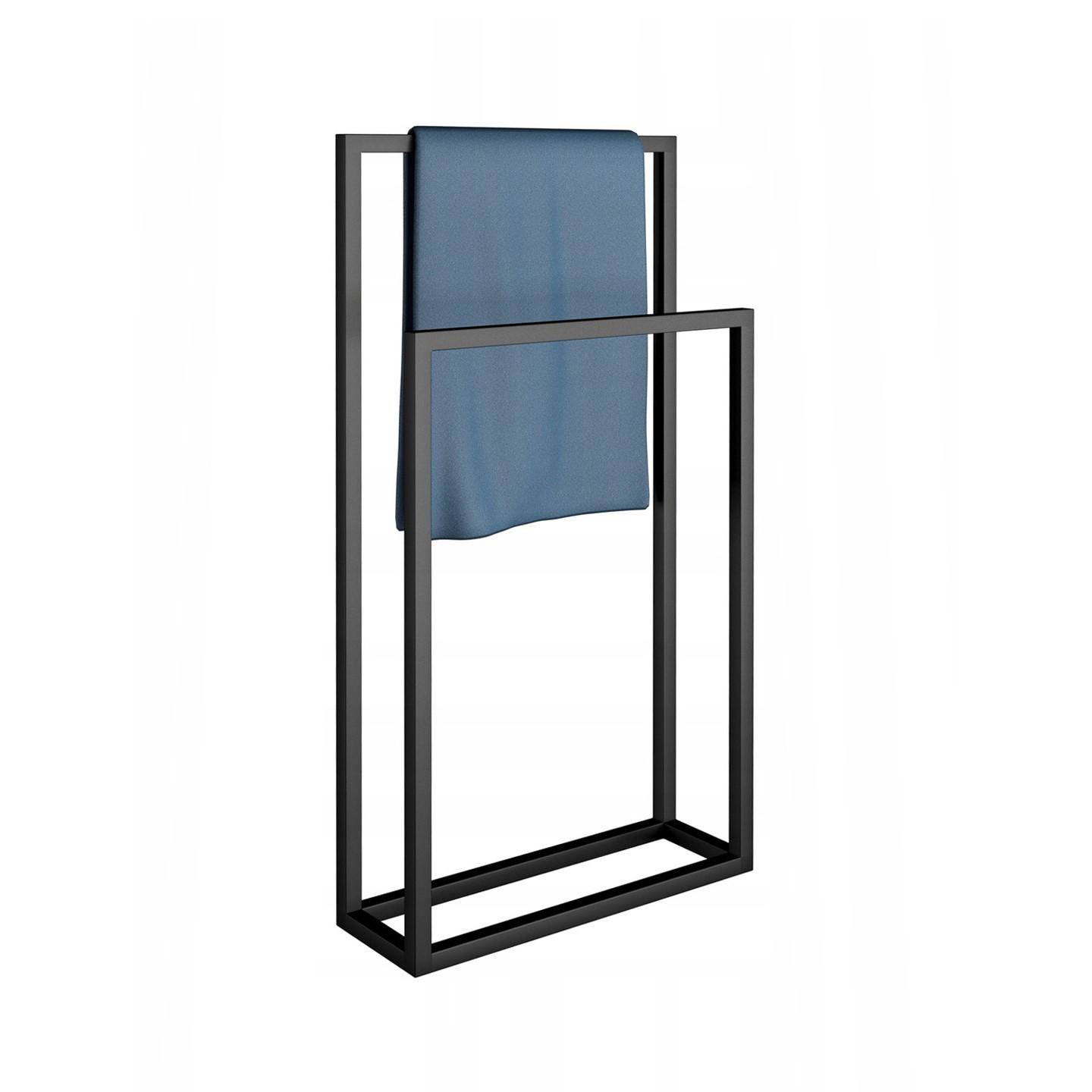 Стойка для полотенец Orizon LOFT двойная напольная 85х45х20 см Черный матированный - фото 5 Стойка для полотенец Orizon LOFT двойная напольная 85х45х20 см Черный матированный - фото 5