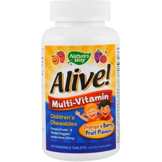Витаминно-минеральный комплекс Nature's Way Alive! Multi-Vitamin Children's 120 Chewable Tabs Orange/Berry (NWY-15786)