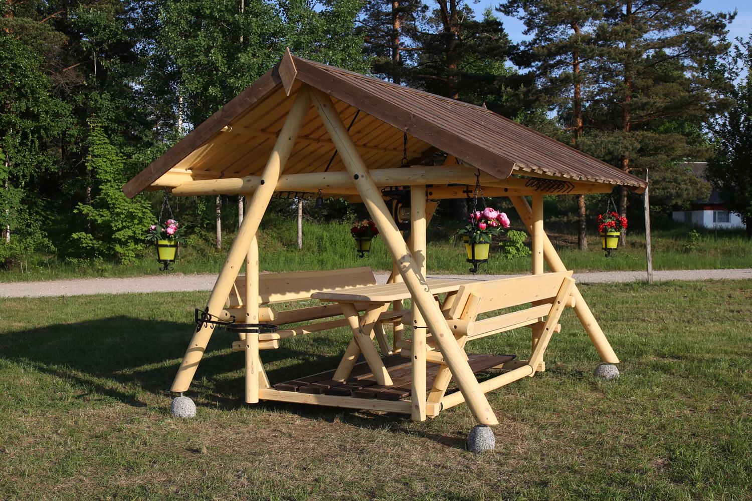 Качель-беседка Cruzo скандинавская сосна Коричневый (kb-3580)