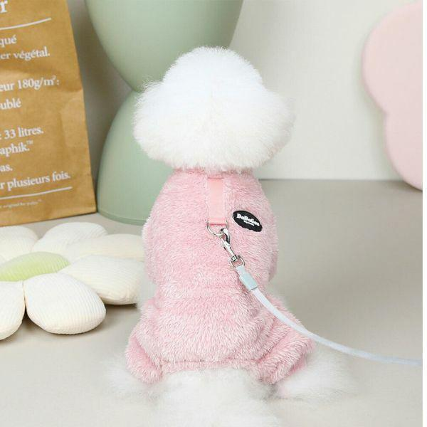 Комбинезон плюшевый для собак M00269-2 L Розовый - фото 3 Комбинезон плюшевый для собак M00269-2 L Розовый - фото 3