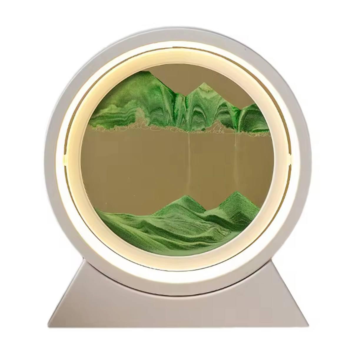 Нічник LED Sand Art Lamp p рухомим піском підсвіткою та акумулятором White/Green (2835773637) Нічник LED Sand Art Lamp p рухомим піском підсвіткою та акумулятором White/Green (2835773637)