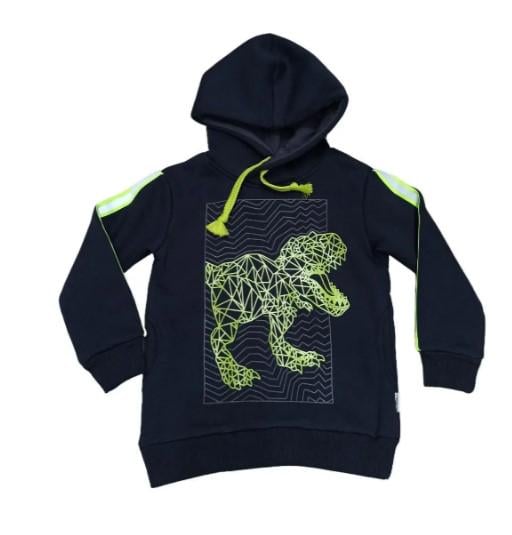 Кофта на мальчика Динозавр Robinzone КФ 665 116 см Черный/Графитный