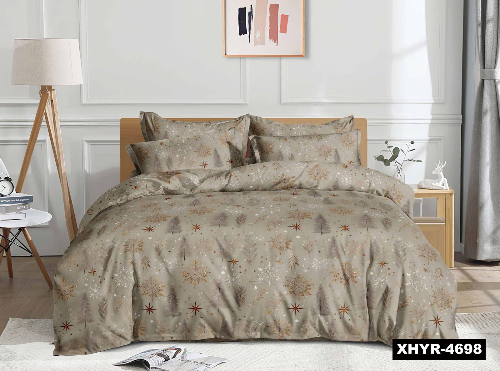 Комплект постільної білизни байка полуторний 150х220 см 70х70 см Бежевий (4698)