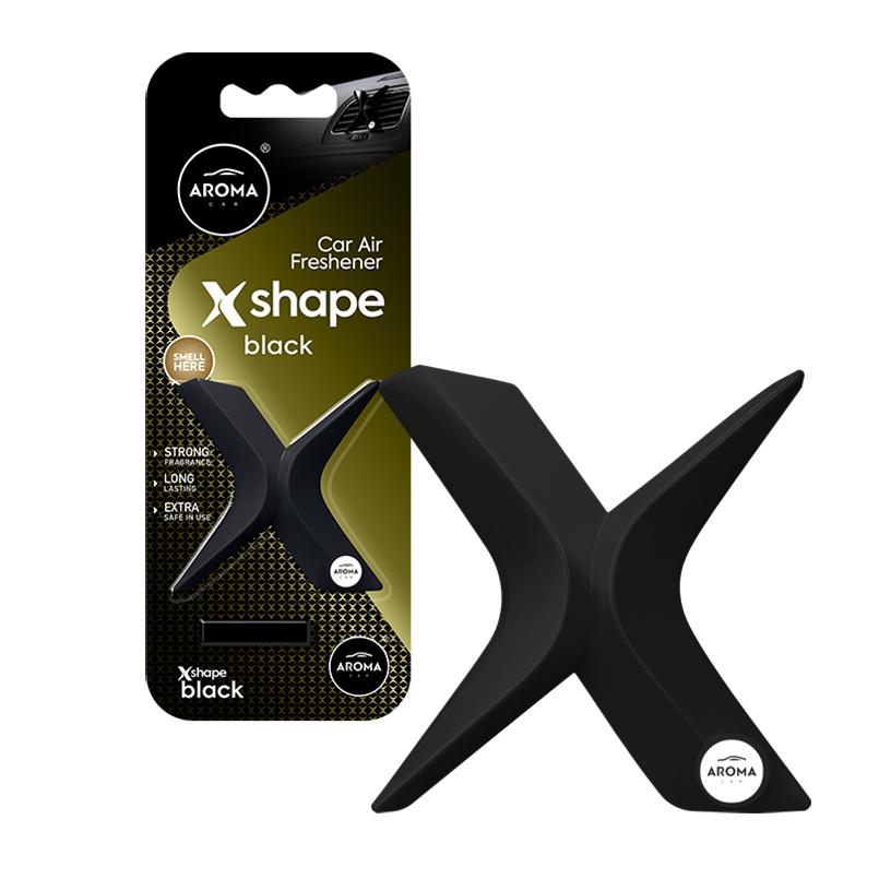 Ароматизатор на дефлектор Aroma Car X SHAPE 10г BLACK (10898)