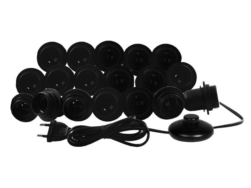 Подсветка гримировочного зеркала светодиодная LEDUA врезная с ножным выключателем 18 шт. E14 Черный (6570)