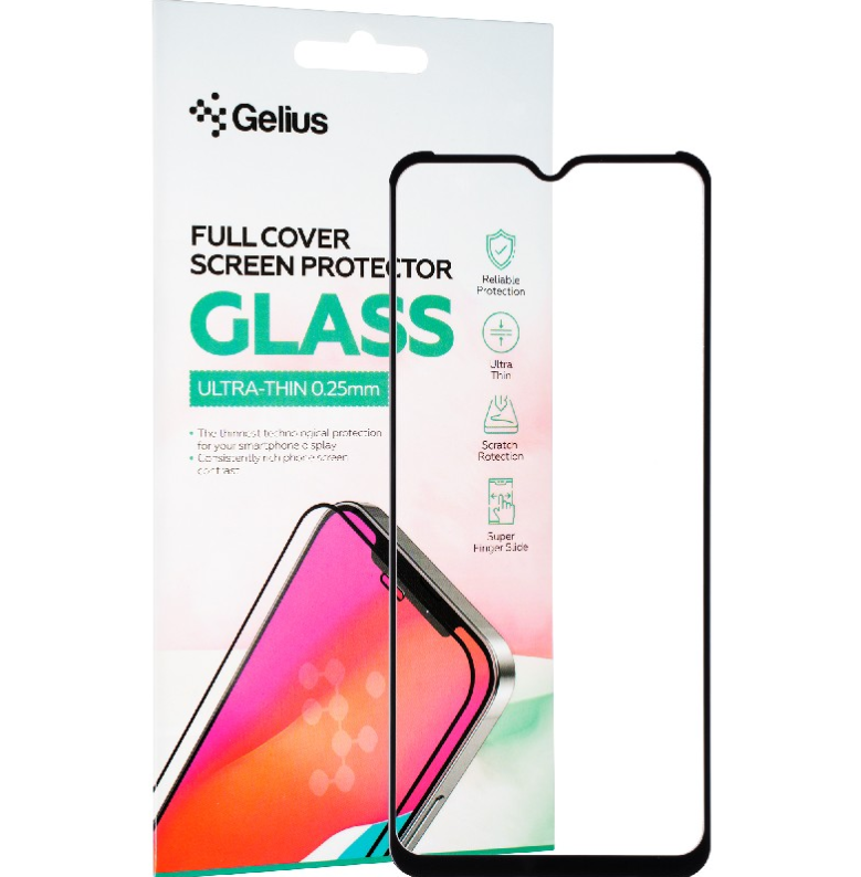 Защитное стекло Gelius Full Cover Ultra-Thin 0.25mm для Realme C30/C30s Black Защитное стекло Gelius Full Cover Ultra-Thin 0.25mm для Realme C30/C30s Black