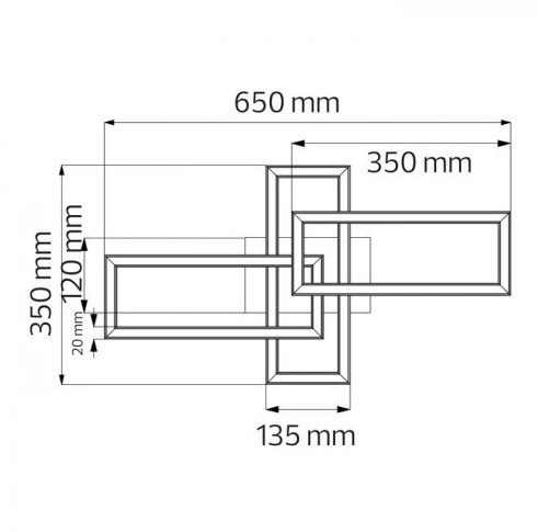 Люстра STANDART 24 Вт 650x350х135 мм 4000K (s616269) - фото 2