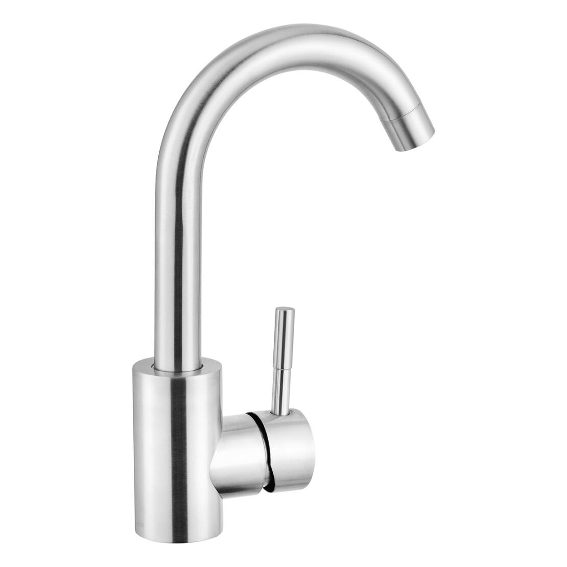 Смеситель для раковины с поворотным изливом Kroner KRP Edelstahl Klassisch ESG011 Нержавеющая сталь (CV022999) - фото 5 Смеситель для раковины с поворотным изливом Kroner KRP Edelstahl Klassisch ESG011 Нержавеющая сталь (CV022999) - фото 5