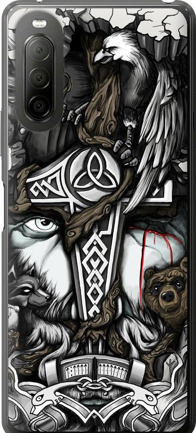 Чехол на Sony Xperia 10 II Тату Викинг (4098u-2528-42517) Чехол на Sony Xperia 10 II Тату Викинг (4098u-2528-42517)