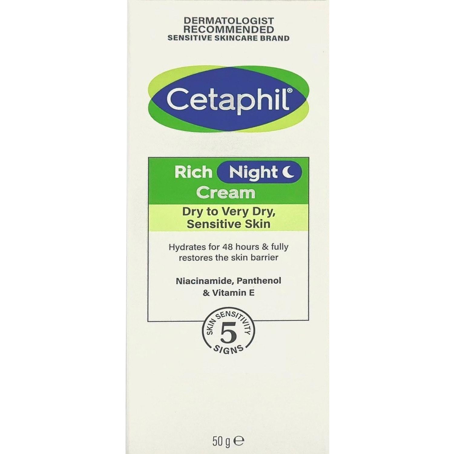 Крем для лица ночной Cetaphil Rich Night Cream для сухой и чувствительной кожи 50 г (28455305)