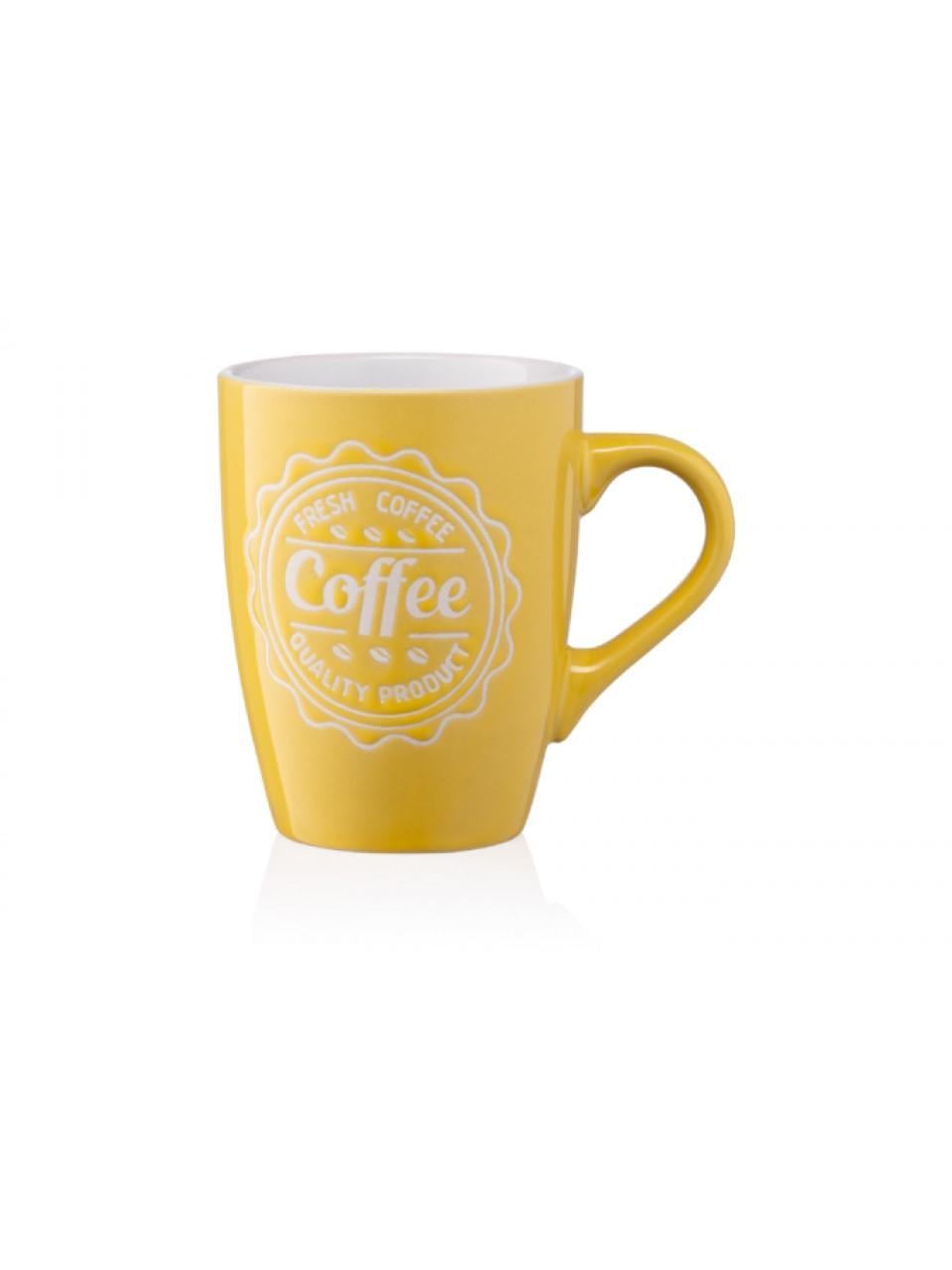 Кружка Ardesto Coffee 330 мл керамика Желтый (37161743)
