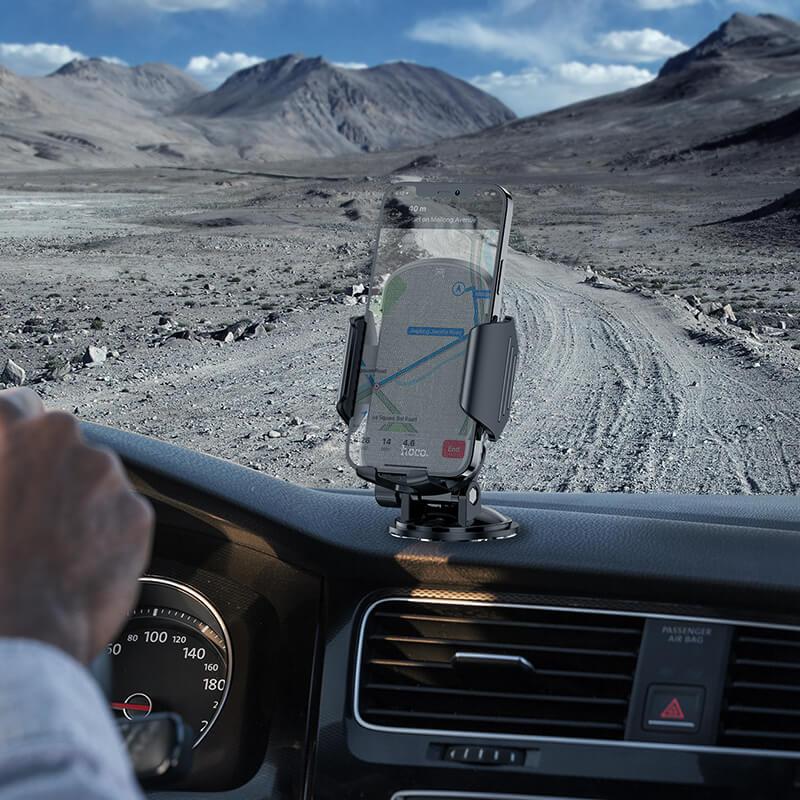 Тримач для телефону до машини Hoco Just Fast Suction Cup Car Holder CA82 4,5-6,5 Black (bb4f4f71) - фото 5 Тримач для телефону до машини Hoco Just Fast Suction Cup Car Holder CA82 4,5-6,5 Black (bb4f4f71) - фото 5