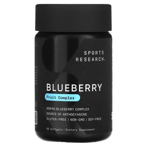 Экстракт черники Sports Research Blueberry Concentrate 800 мг 60 жидких капс. (SRE-01012)