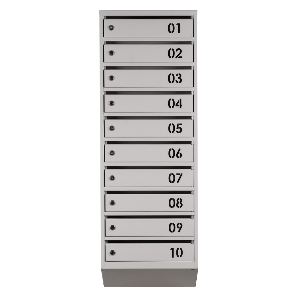 Поштова скринька багатосекційна ЯП10В 10 секцій із замками Сірий (21005400) - фото 2