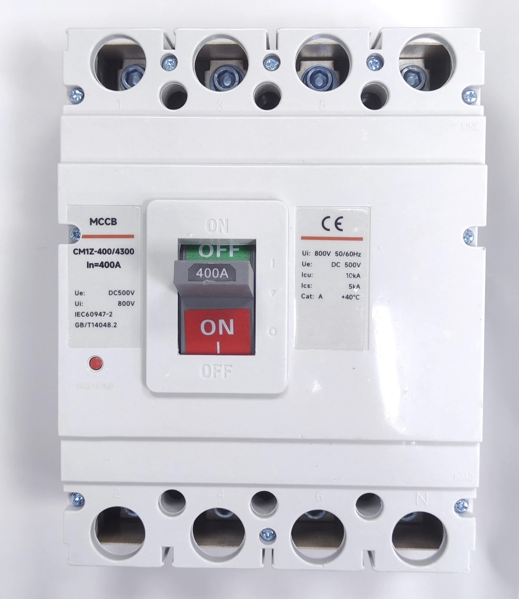 Автоматический выключатель для аккумулятора до 400 А 4 полюса (CM1Z4400) Автоматический выключатель для аккумулятора до 400 А 4 полюса (CM1Z4400)