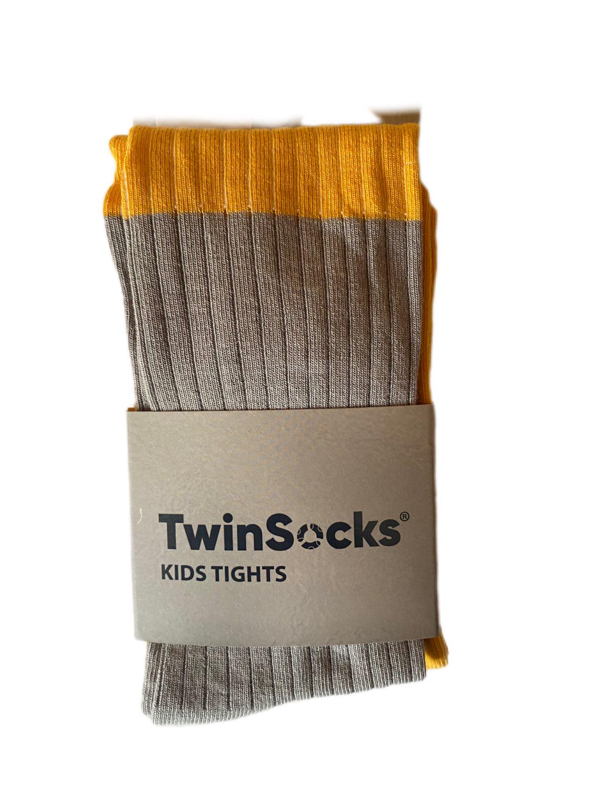 Колготки для дівчинки TwinSocks 98 см -104 Гірчиця/Сірий (8327760) - фото 2