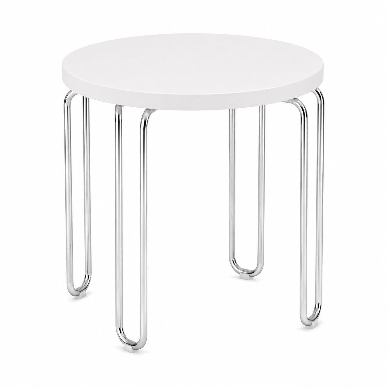 Набор журнальных столиков круглые 4 шт. Белый мрамор (М 17796)