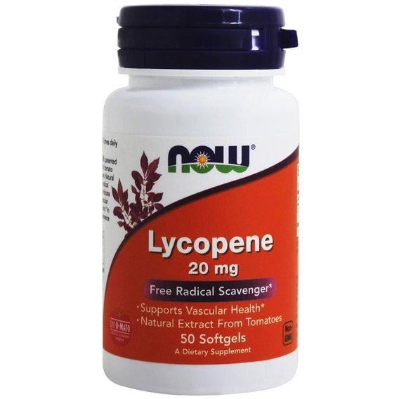 Лікопін NOW Foods Lycopene 20 мг 50 Softgels