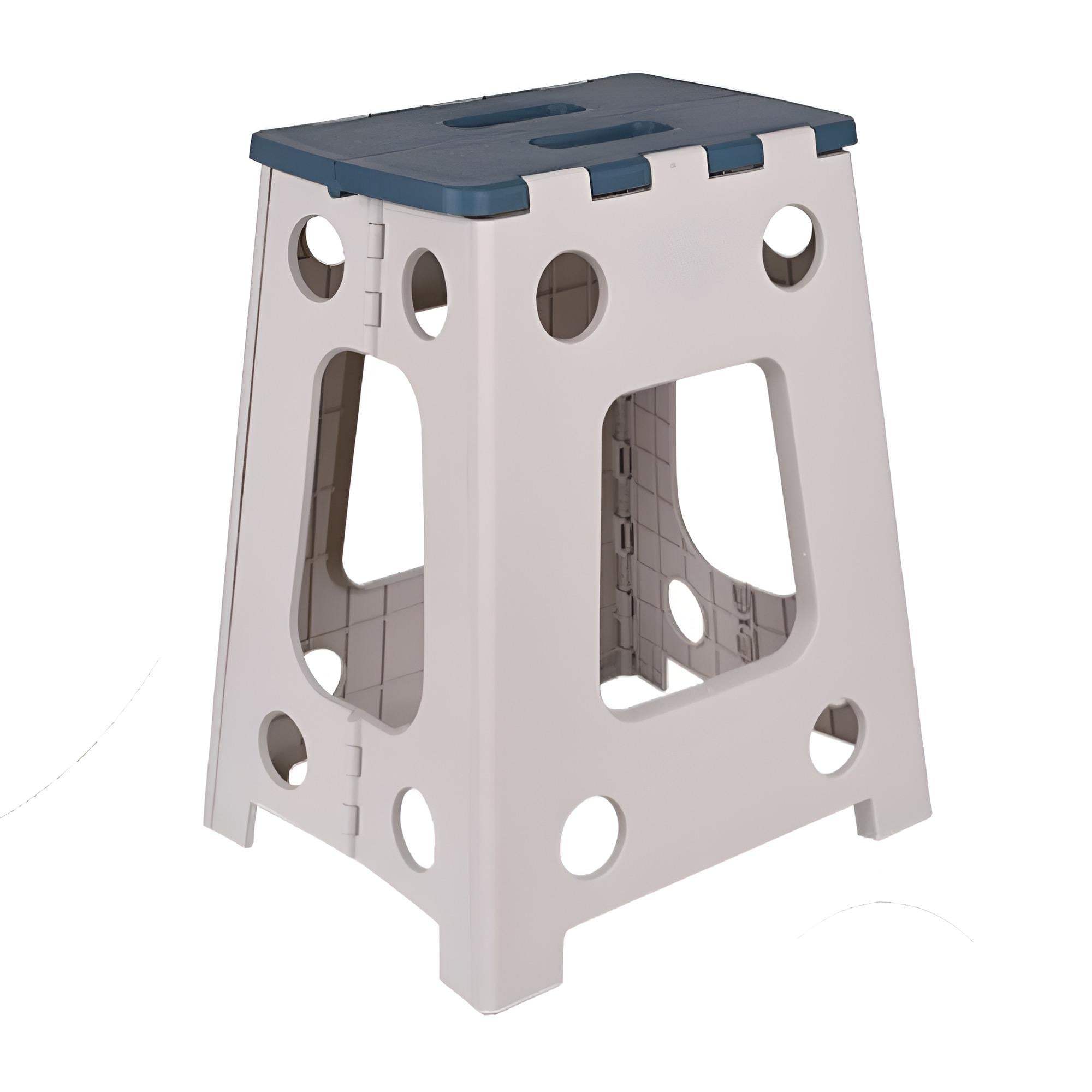 Табурет раскладной R35099 с ручкой 31х55 см Серый/Темно-синий (32163710)